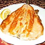Trota ai ferri<br />
Trout cooked grilled<br />
Forelle gegrillt gekocht
